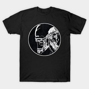 XENOMORPH - Alien (Circle Black and White) T-Shirt